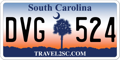 SC license plate DVG524