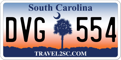SC license plate DVG554