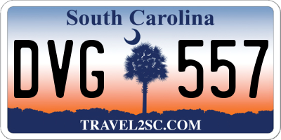 SC license plate DVG557