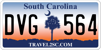 SC license plate DVG564