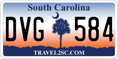 SC license plate DVG584