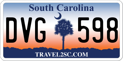 SC license plate DVG598