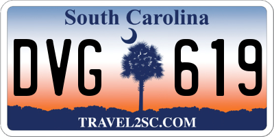 SC license plate DVG619