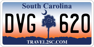 SC license plate DVG620