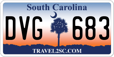 SC license plate DVG683