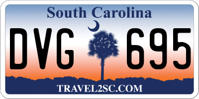 SC license plate DVG695