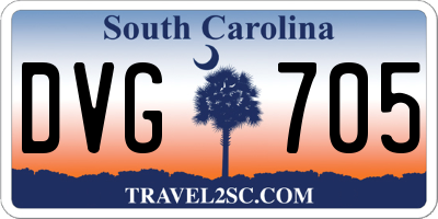 SC license plate DVG705