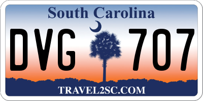 SC license plate DVG707