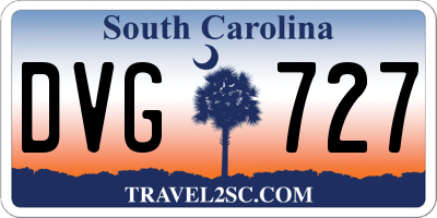 SC license plate DVG727