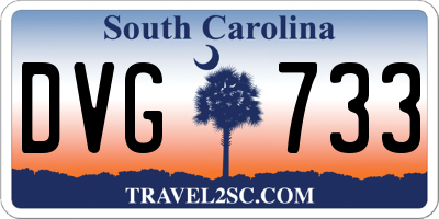 SC license plate DVG733