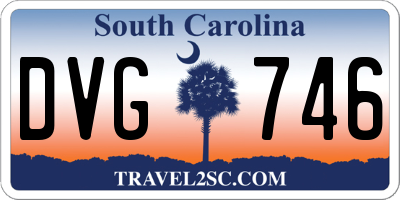 SC license plate DVG746