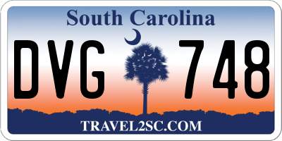 SC license plate DVG748