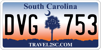 SC license plate DVG753