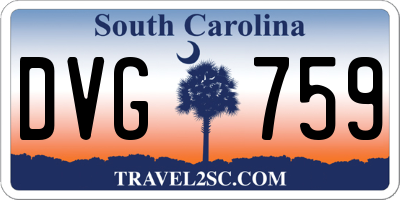 SC license plate DVG759