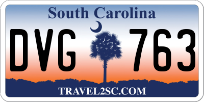 SC license plate DVG763