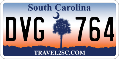 SC license plate DVG764