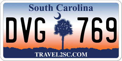 SC license plate DVG769
