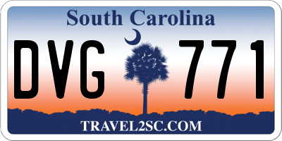 SC license plate DVG771