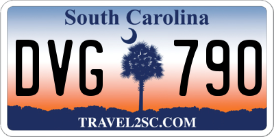 SC license plate DVG790