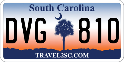 SC license plate DVG810