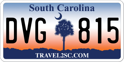 SC license plate DVG815