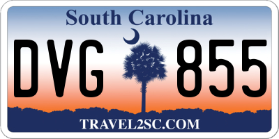 SC license plate DVG855