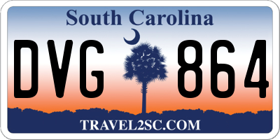 SC license plate DVG864