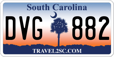 SC license plate DVG882