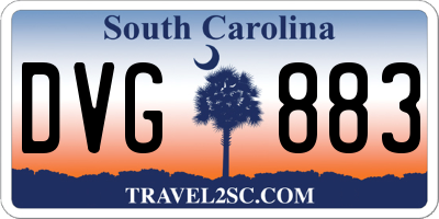 SC license plate DVG883