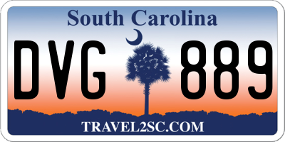 SC license plate DVG889