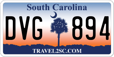 SC license plate DVG894