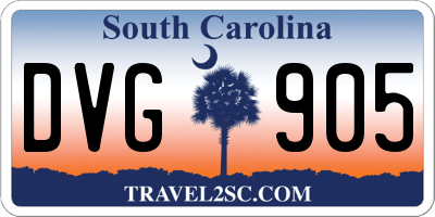 SC license plate DVG905