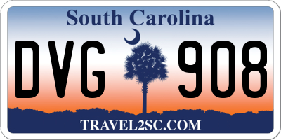 SC license plate DVG908