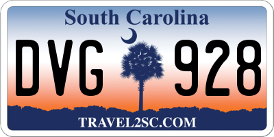 SC license plate DVG928