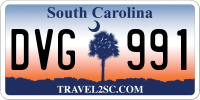 SC license plate DVG991
