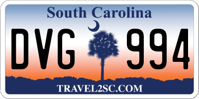 SC license plate DVG994