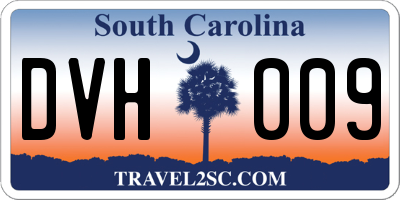 SC license plate DVH009