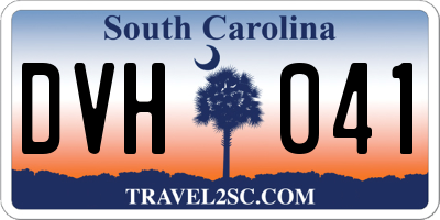 SC license plate DVH041