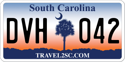 SC license plate DVH042