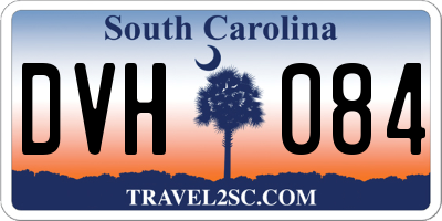 SC license plate DVH084