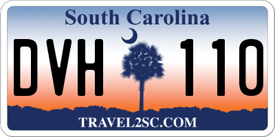 SC license plate DVH110