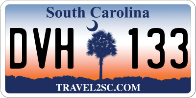 SC license plate DVH133