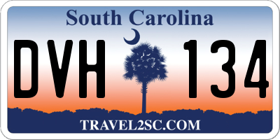 SC license plate DVH134