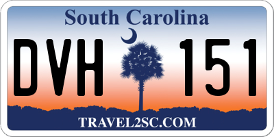 SC license plate DVH151