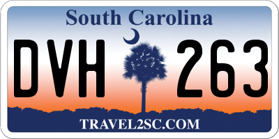 SC license plate DVH263