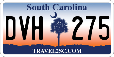 SC license plate DVH275