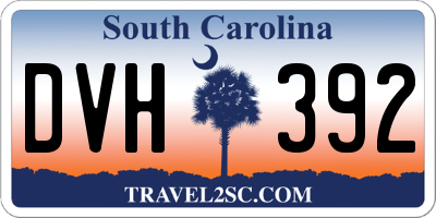 SC license plate DVH392