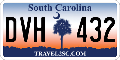 SC license plate DVH432