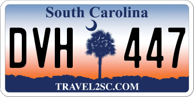 SC license plate DVH447