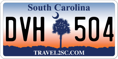 SC license plate DVH504